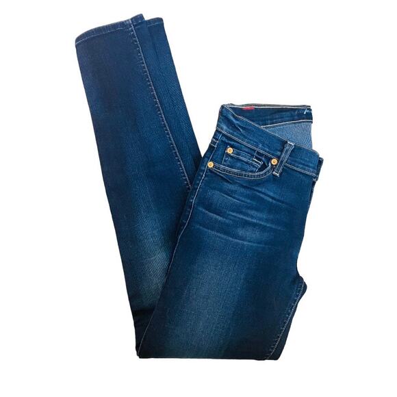 7 For All Mankind The Slim Ciggarette Skinny Jeans Size 25 - Picture 1 of 7